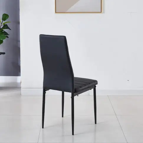 Mid-Century 5-Piece Dining Combo with Metal Legs